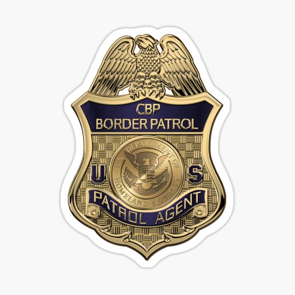 Artikel-Vorschau von United States Border Patrol - USBP Patrol Agent Abzeichen über blauem Samt, designt und verkauft von Serge Averbukh Art Studio.