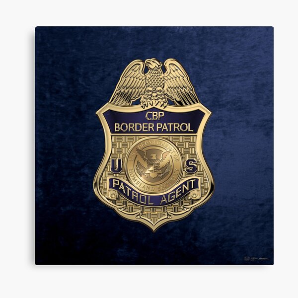 Item preview, United States Border Patrol - USBP Patrol Agent Badge over Blue Velvet designed and sold by Serge Averbukh Art Studio.