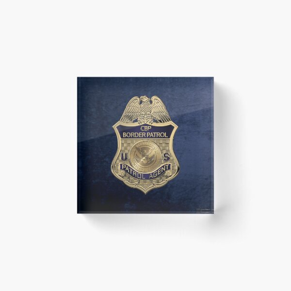 Item preview, United States Border Patrol - USBP Patrol Agent Badge over Blue Velvet designed and sold by Serge Averbukh Art Studio.