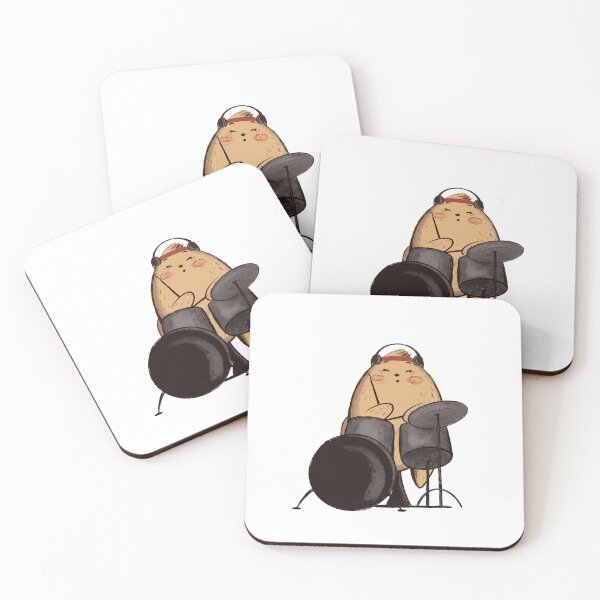 Item preview, Cat playing drums designed and sold by Dead-Poule.