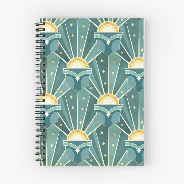 Item preview, Retro Art Deco Sunshine - Teal  designed and sold by TigaTiga.