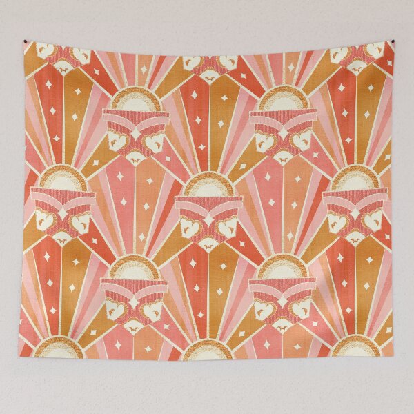 Item preview, Retro Art Deco Sunshine - Pink Power designed and sold by TigaTiga.