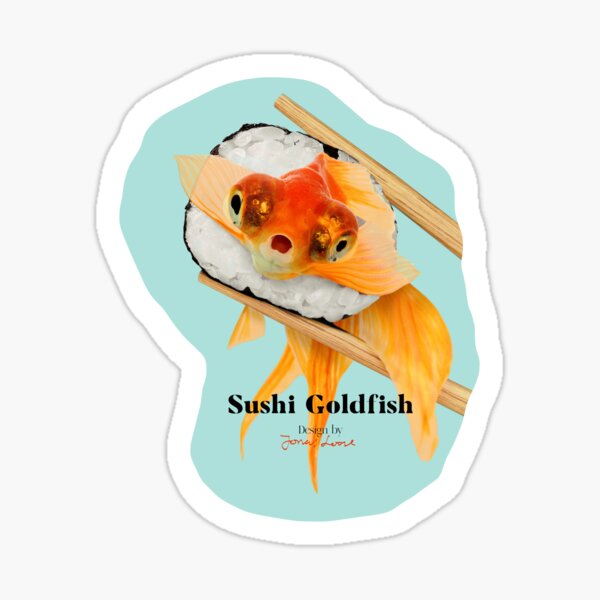 Vista previa del artículo con la obra «Pez dorado de sushi», diseñado y vendido por JonasLoose.