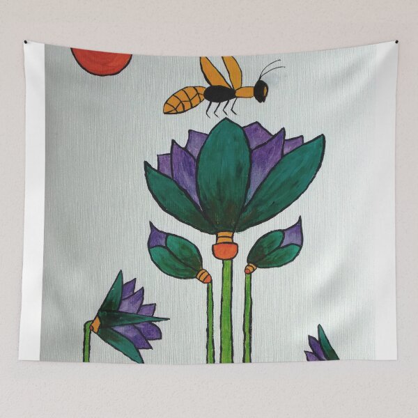 Item preview, Lotus flowers with Bee designed and sold by George Hutton Hunter.