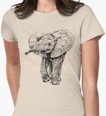 Irresistible Baby Elephant | African Wildlife Women's Fitted T-Shirt