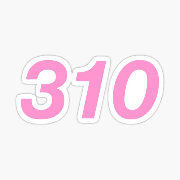 310 pink Sticker