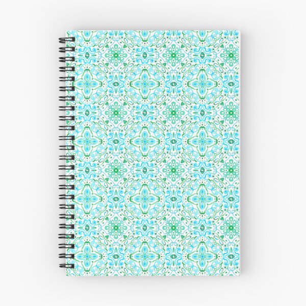 Item preview, watercolor green blue tile pattern designed and sold by inkbearblue.
