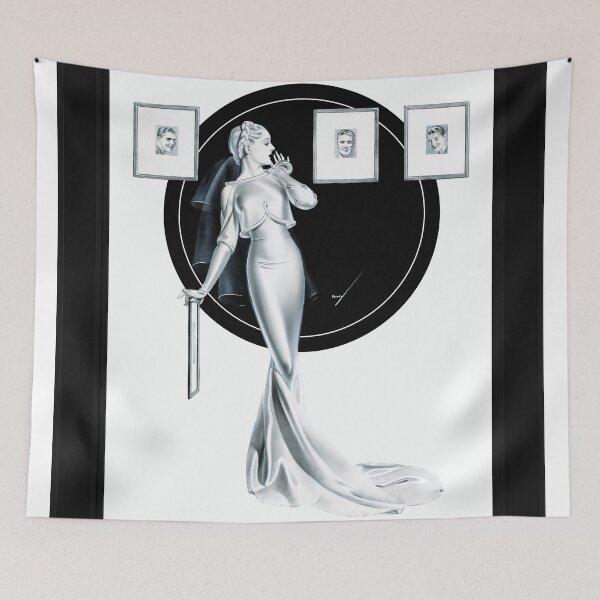 Item preview, Choosing Her Man by George Petty Remastered Vintage Art Xzendor7 Reproductions designed and sold by Xzendor7 Digital Art Creations.