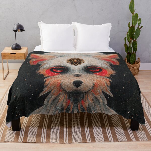 Aperçu de l'œuvre Bizarre chien démon, mignon, surréalisme rétro occulte créée et vendue par MoreMachine.