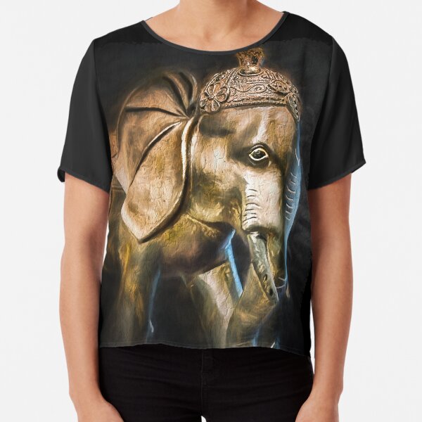 Elephant Chiffon Top