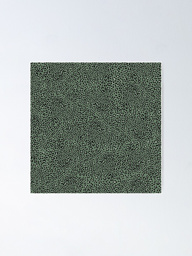 Sage Green Geometric Leopard Print, Yoga Mat