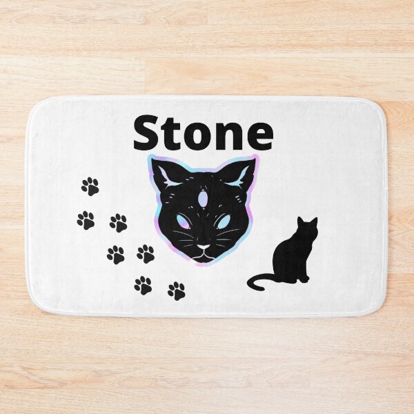 Item preview, If your cat's name is Stone, give a personalized mat. Names for cats and dogs. Pet names. designed and sold by EMIPRINCESS.