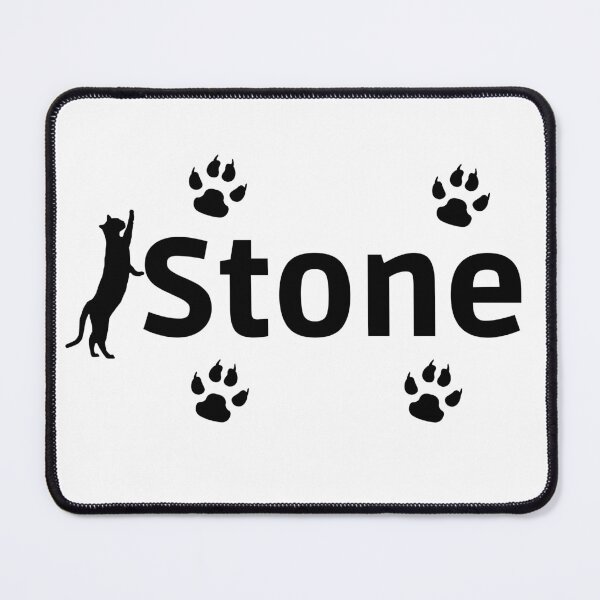 Item preview, If your cat's name is Stone, give a personalized mat. Names for cats and dogs. Pet names. designed and sold by EMIPRINCESS.