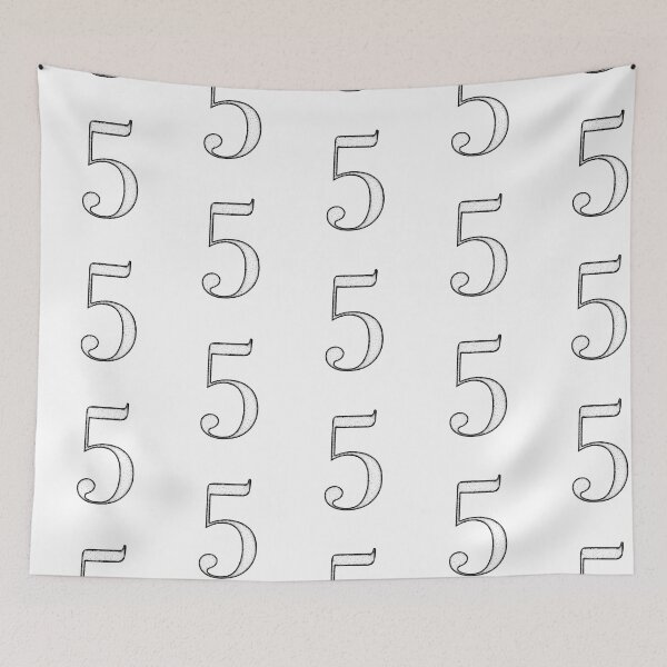 Item preview, Dotart/Dotwork illustration of Number 5 designed and sold by MagnetitaBySil.