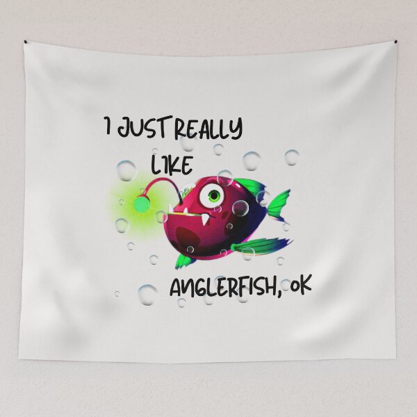 Item preview, i just really lke anglerfish, ok t-shirt, fish t-shirt, angler fish designed and sold by BLUE  bubble.