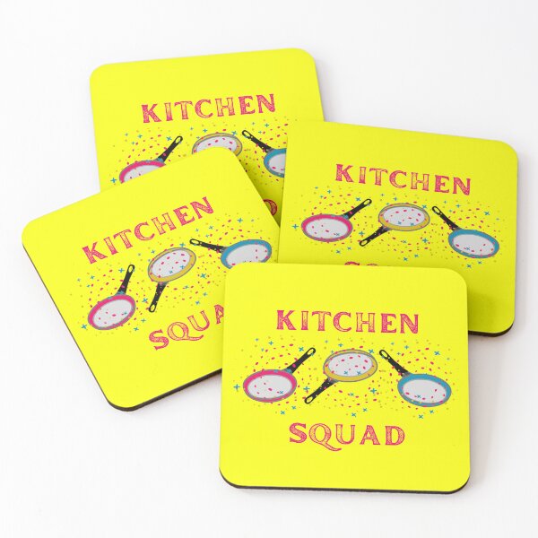 Item preview, Kitchen Squad With Pink Letters Three Pans For Pansexual People In Yellow designed and sold by LuckyKermit.