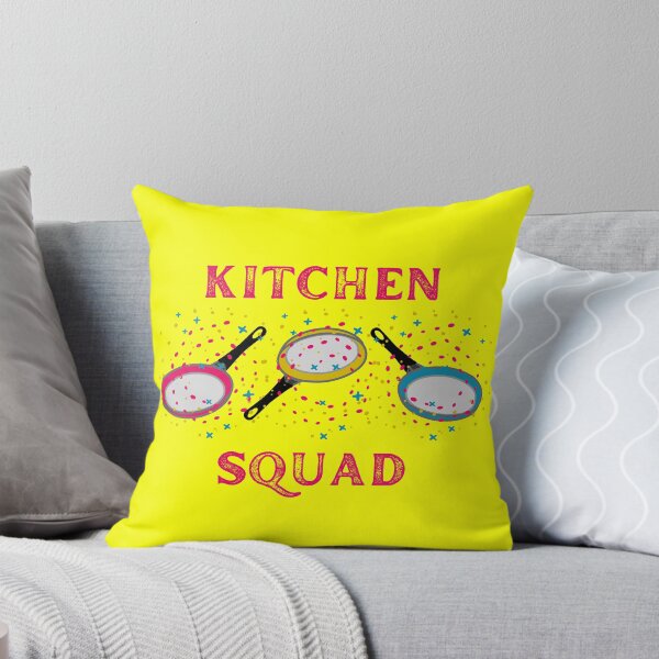 Item preview, Kitchen Squad With Pink Letters Three Pans For Pansexual People In Yellow designed and sold by LuckyKermit.