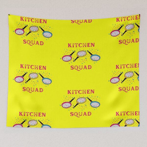 Item preview, Kitchen Squad With Pink Letters Three Pans For Pansexual People In Yellow designed and sold by LuckyKermit.