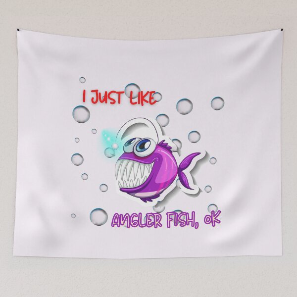 Item preview,  i just really lke anglerfish, ok t-shirt, fish t-shirt, angler fish designed and sold by BLUE  bubble.