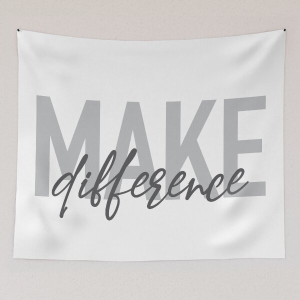 Item preview, Modern, simple, cool typography Make Difference designed and sold by theendup.