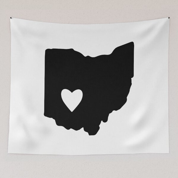 Item preview, Ohio state with heart shape designed and sold by PepaAnaRB.