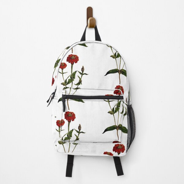Item preview, Botanical Art Single Red Zinnia designed and sold by MochaMeli.