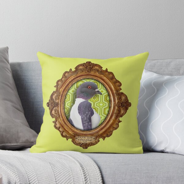 Item preview, Yellow Pigeon Lady in Vintage Frame designed and sold by FaceTheStrange.