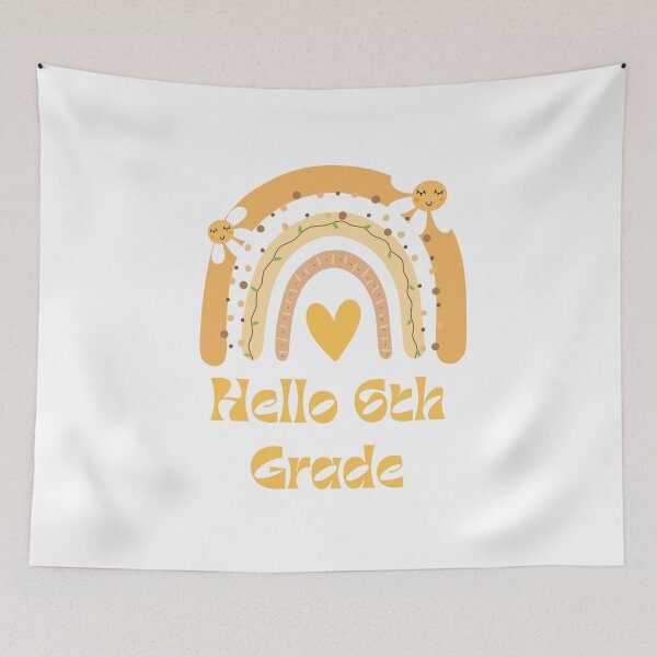 Item preview, Hello 6th Grade Back to School Rainbow designed and sold by Salman Hino.