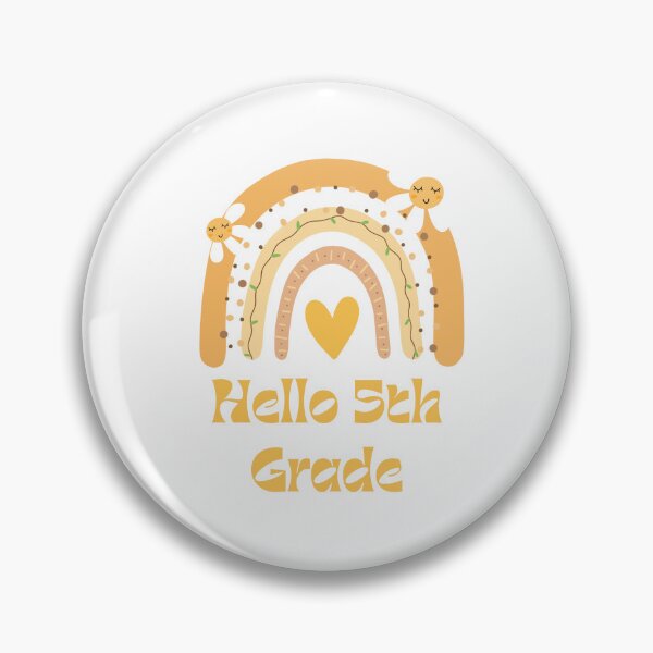 Item preview, Hello 5th Grade Back to School Rainbow designed and sold by Salman Hino.