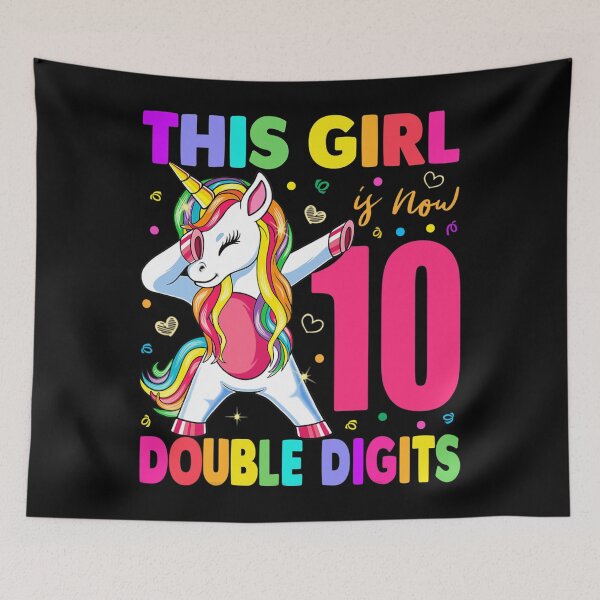 Item preview, 10th Birthday Gift Shirt This Girl Is Now 10 Double Digits designed and sold by silverconscienc.