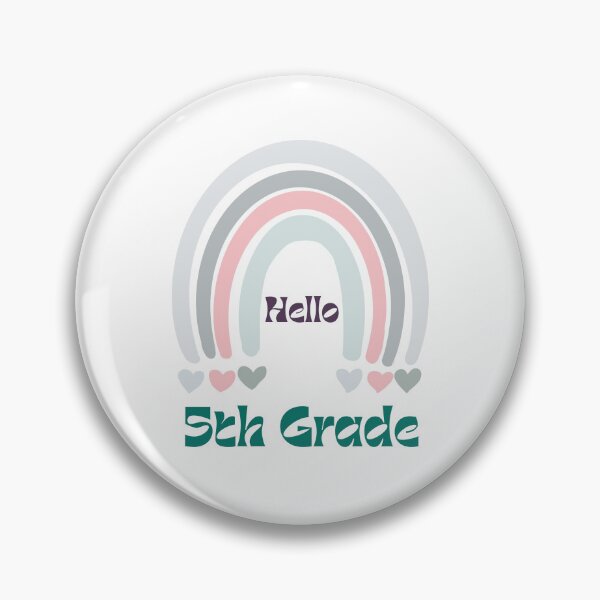 Item preview, Hello 5th Grade Back to School Rainbow designed and sold by Salman Hino.