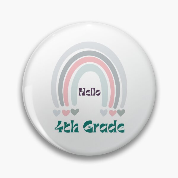 Item preview, Hello 4th Grade Back to School Rainbow designed and sold by Salman Hino.