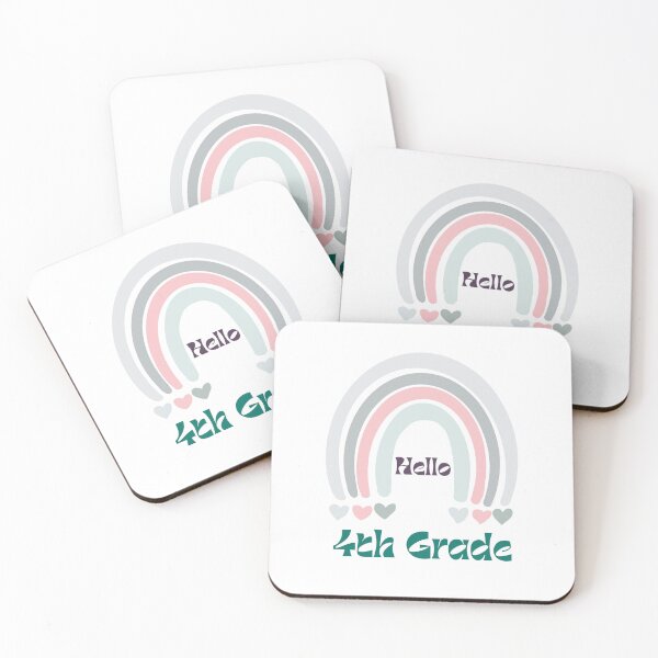 Item preview, Hello 4th Grade Back to School Rainbow designed and sold by Salman Hino.