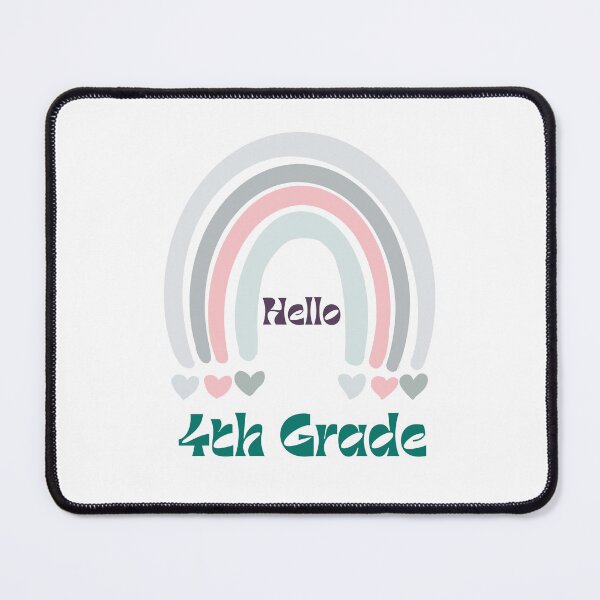 Item preview, Hello 4th Grade Back to School Rainbow designed and sold by Salman Hino.