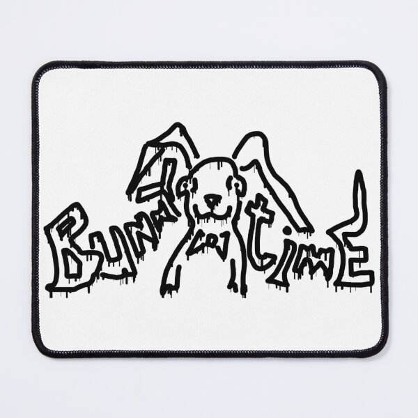 Item preview, Bunny time white, Street Art, digital drawing by Marina Daniluka designed and sold by MariDaniArt.