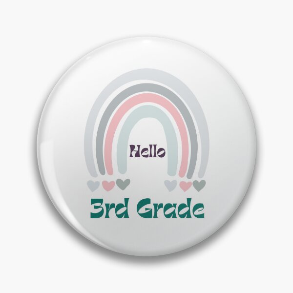 Item preview, Hello 3rd Grade Back to School Rainbow designed and sold by Salman Hino.