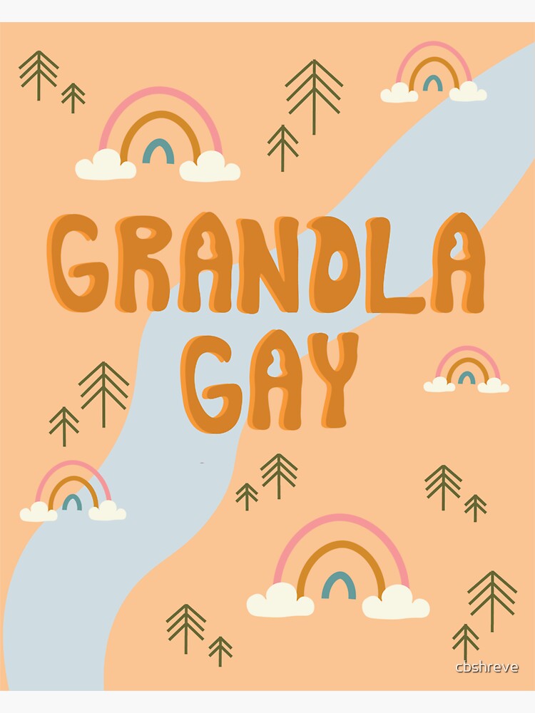 "Granola Gay " Sticker for Sale by cbshreve Redbubble