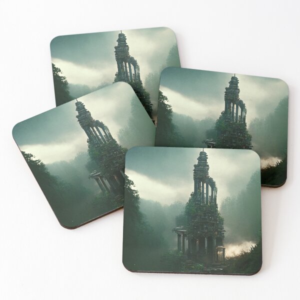 Item preview, Temple In Ruins In The Forest designed and sold by FantasyAI.