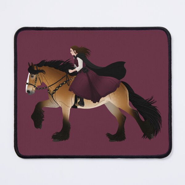 Item preview, Medieval Bay Draft Horse & Rider - Equine Rampaige designed and sold by equinerampaige.