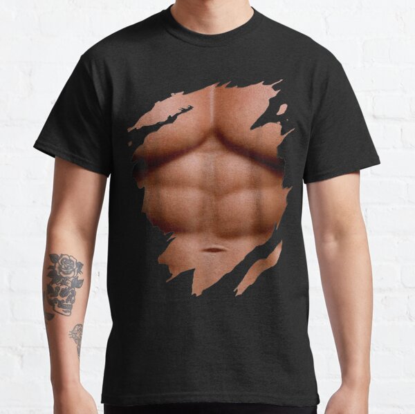 Muscle Man 6 pack abs Graphic T-Shirt Dress for Sale by AvroJonny