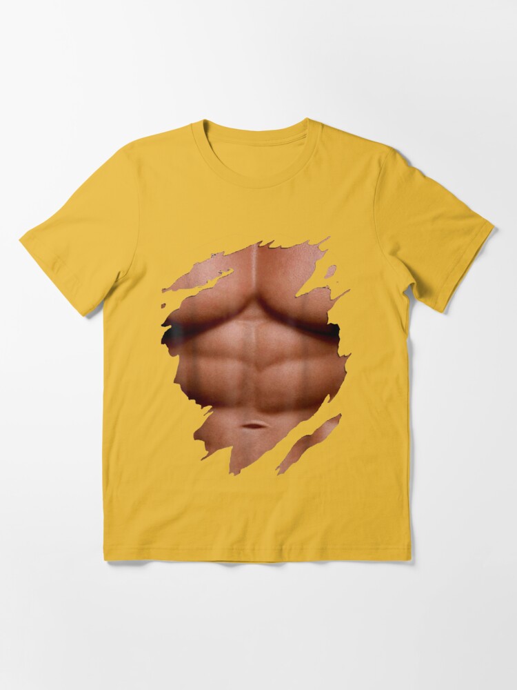 Six Pack Abs Costume SVG Printed Muscle Halloween Men Funny 
