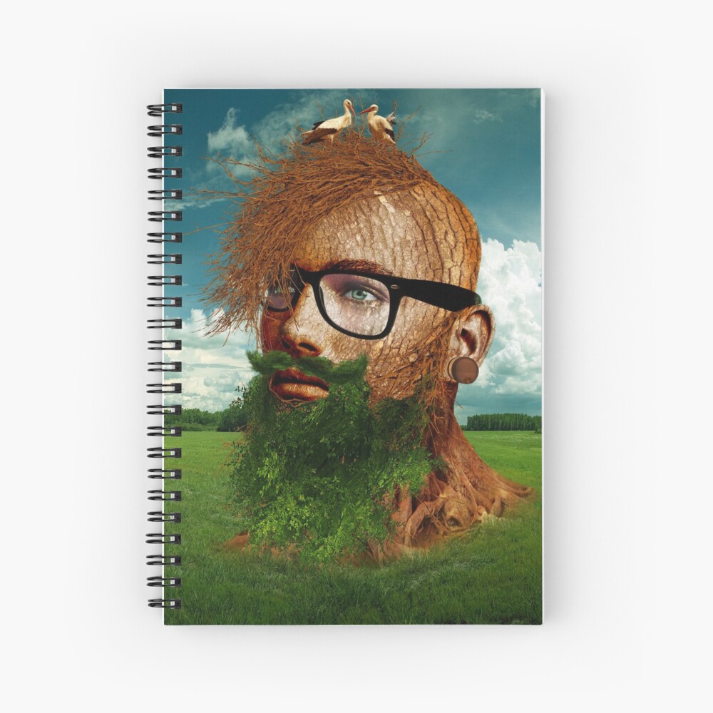 Eco Hipster Spiral Notebook for Sale by Marian Voicu