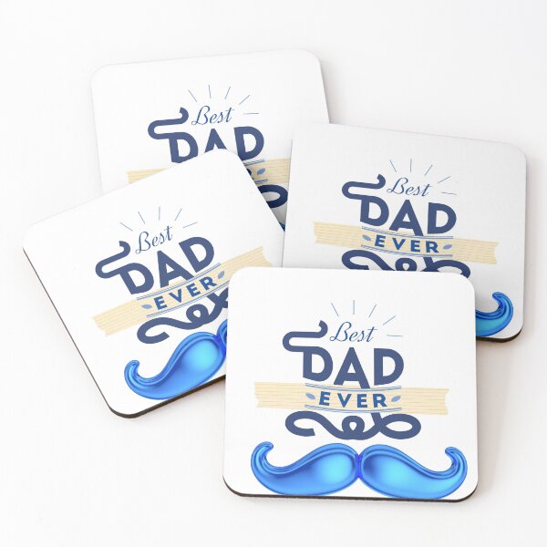 Item preview, Dad's #1 Cute Best Dad Ever Funny Blue Mustache Design designed and sold by Darlene Douglas-Jackson.