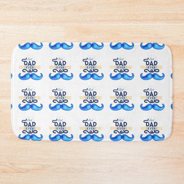 Item preview, Dad's #1 Cute Best Dad Ever Funny Blue Mustache Design designed and sold by Darlene Douglas-Jackson.