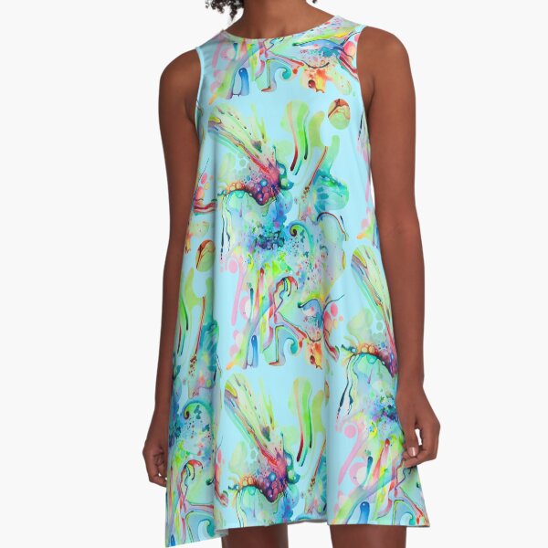 El Camino Acids - Watercolor Painting A-Line Dress