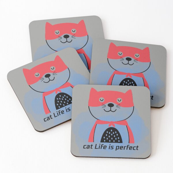 Item preview,   super cat t-shirts, hero cat, funny cat, cat life is perfect t-shirts designed and sold by BLUE  bubble.