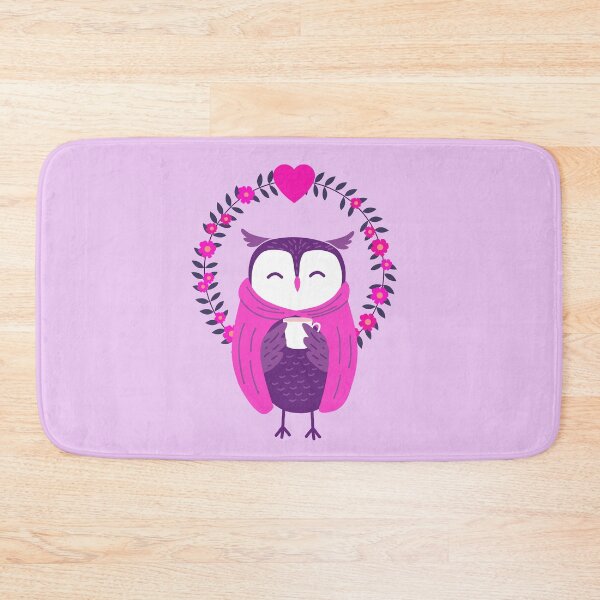 Item preview, Purple hooded owl drinking coffee designed and sold by Muhashii Mu.