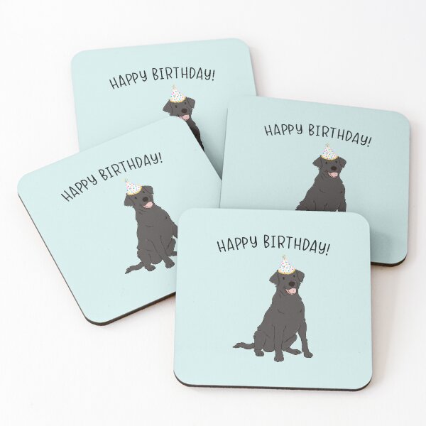 Item preview, Black Labrador Retriever Black Lab Dog Happy Birthday designed and sold by thepawster.
