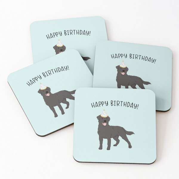Item preview, Black Labrador Retriever Black Lab Dog Happy Birthday designed and sold by thepawster.