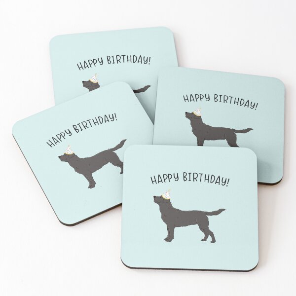 Item preview, Black Labrador Retriever Black Lab Dog Happy Birthday designed and sold by thepawster.